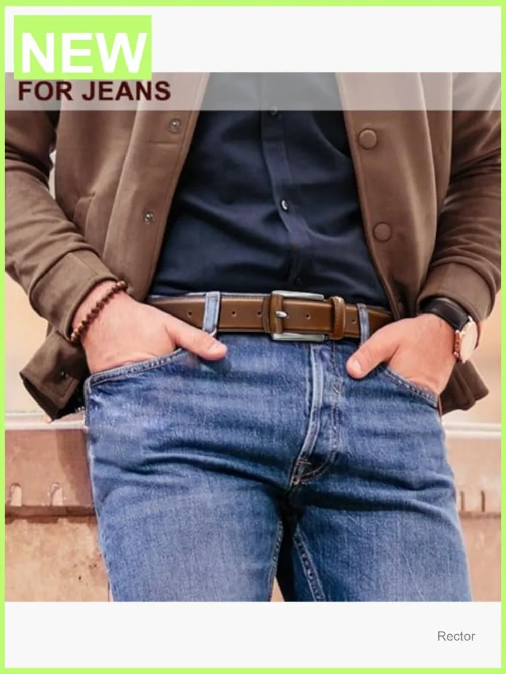 Genuine Leather Dress Casual Jean Belt Multi Pack Adjustable Fit 1.38